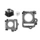 Moretti Cylinder and cylinder head for moped 4T 80cc 139FMB, silver