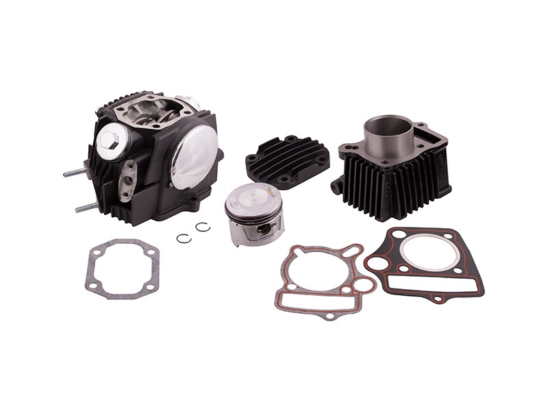 Moretti Cylinder and cylinder head for moped 4T 80cc 139FMB, black