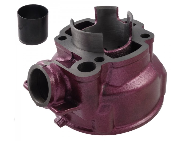 Moretti Cylinder and cylinder head for moped 2T 90cc AM6, violet