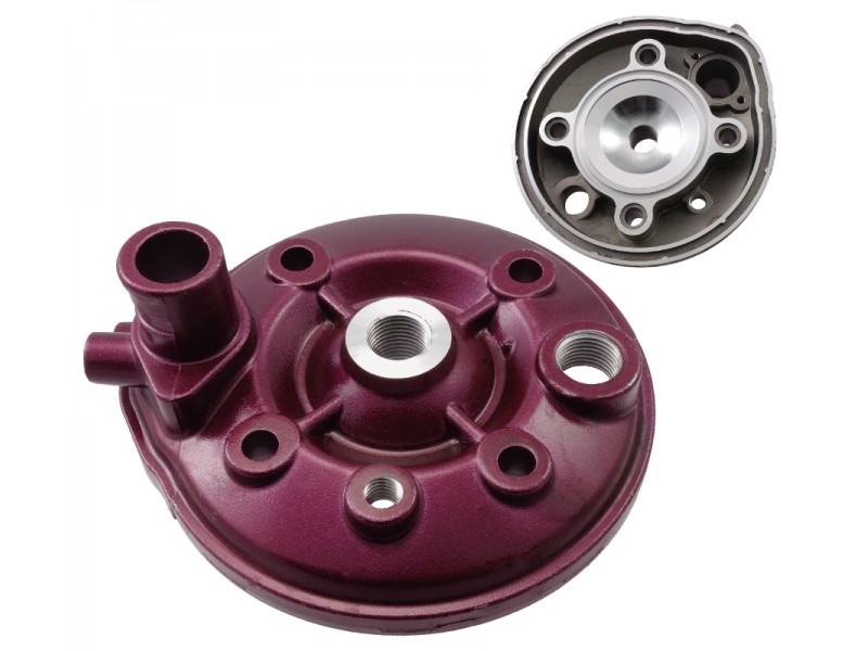 Moretti Cylinder and cylinder head for moped 2T 90cc AM6, violet