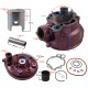 Moretti Cylinder and cylinder head for moped 2T 90cc AM6, violet