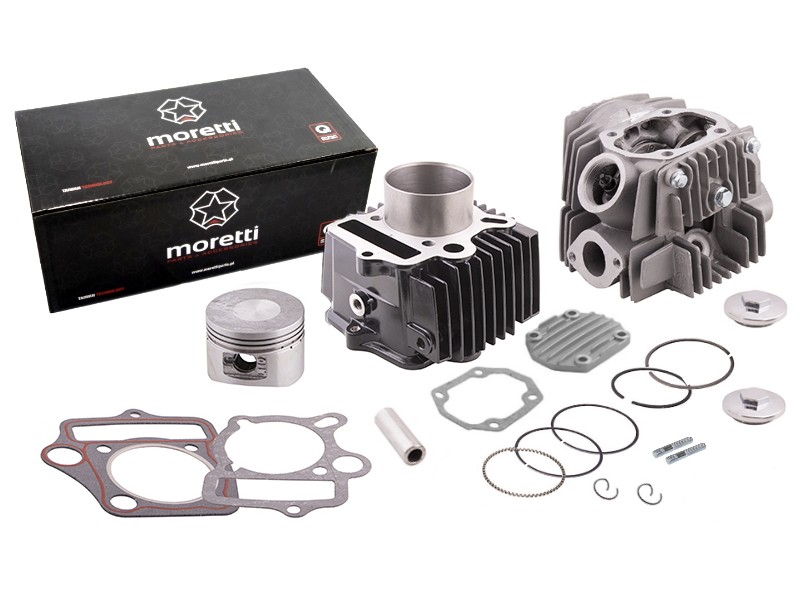 Moretti Cylinder and cylinder head for moped 4T 110cc 152FMB