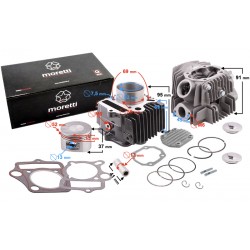Moretti Cylinder and cylinder head for moped 4T 110cc 152FMB