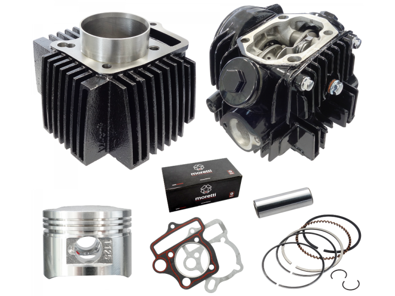 Moretti Cylinder and cylinder head for moped 4T 125cc 154FMH