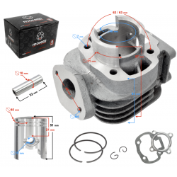 Scooter 2T 50cc BWS cylinder