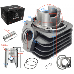 Moretti cylinder for scooter 2T 50cc Dio