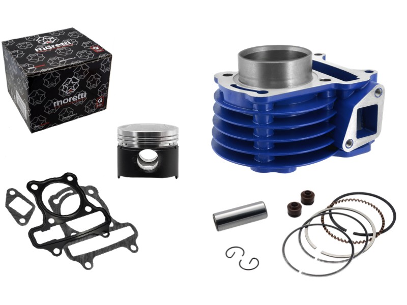 Moretti 50cc cylinder for Huragan 5 scooter with horizontal engine / blue