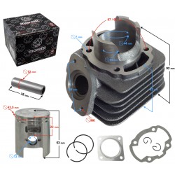 Moretti cylinder for scooter 2T 60cc Dio
