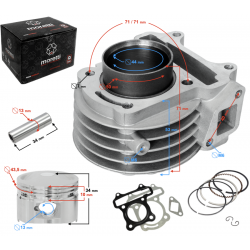Moretti cylinder for scooter 4T 60cc 139QMB