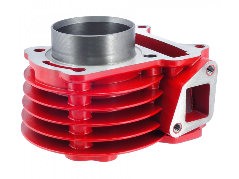 Moretti 80cc cylinder for Huragan 5 scooter with horizontal engine / red Moretti 80cc cylinder for Huragan 5 scooter with horizontal engine / red