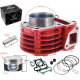 Moretti 80cc cylinder for Huragan 5 scooter with horizontal engine / red Moretti 80cc cylinder for Huragan 5 scooter with horizontal engine / red
