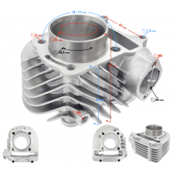 Cylinder for scooter 4T 125cc 1P52QMI, without piston