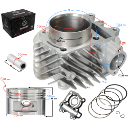Cylinder for scooter 4T 150cc 1P52QMI, without piston