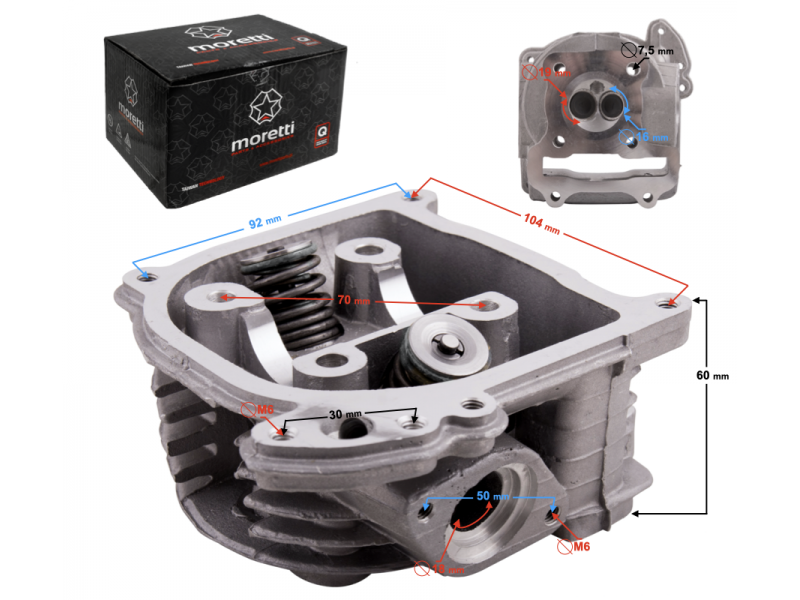 Cylinder head for scooter 4T 60cc 139QMB
