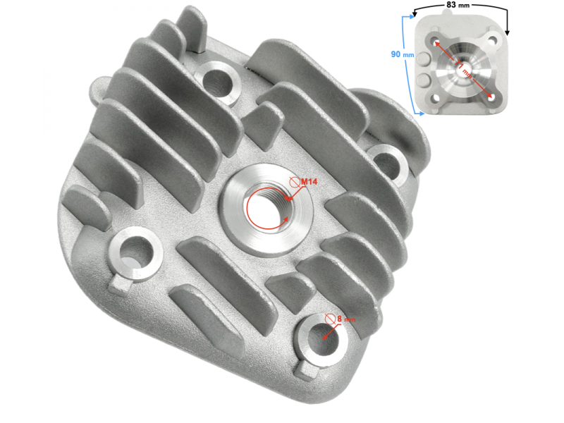 Cylinder head 70cc for Falcon 2 scooterT with horizontal engine