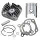 Cylinder and cylinder head for scooter 2T 50cc 1PE40QMB, bolt 10mm