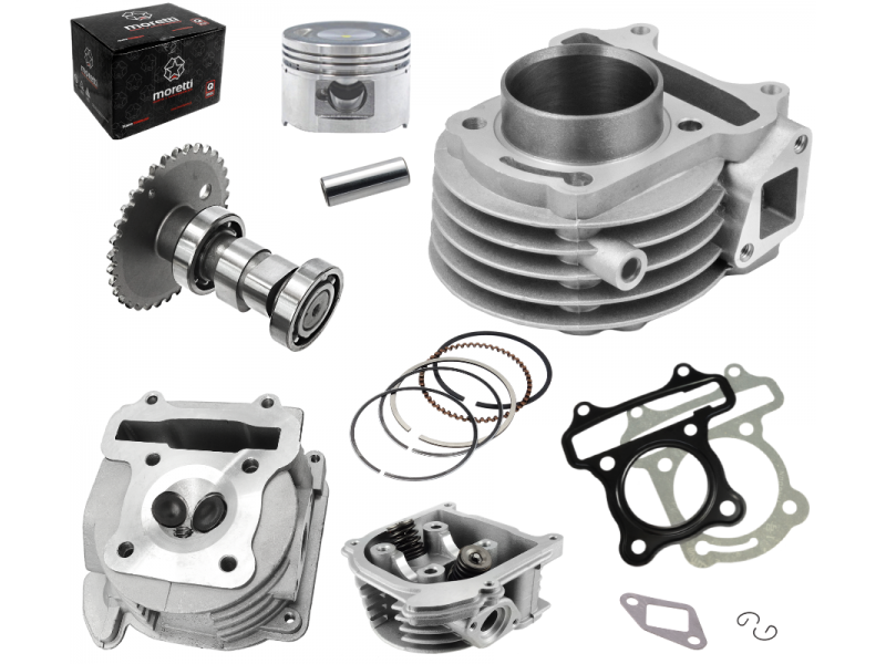 Moretti Cylinder and cylinder head for scooter 4T 80cc 139QMB