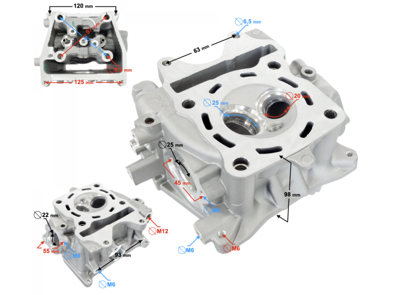 Cylinder head VOGE SR125