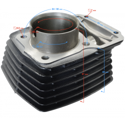 Cylinder (empty) 125cc for motorcycle Cafe Racer