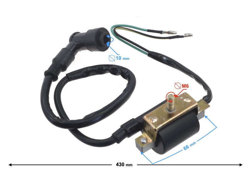 Ignition coil for moped