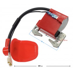 Ignition coil for Pocket 50cc, red