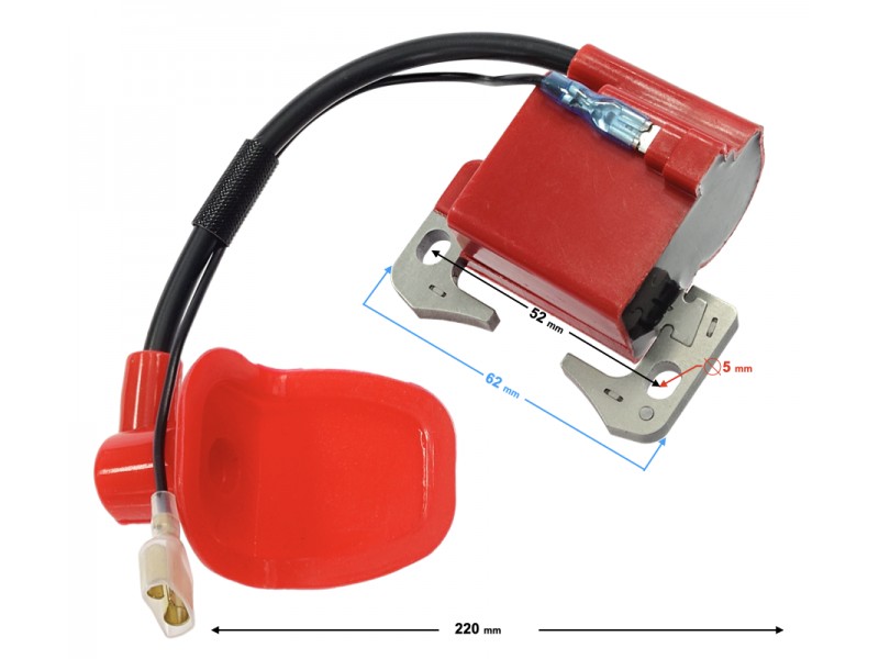 Ignition coil for Pocket 50cc, red Ignition coil for Pocket 50cc, red