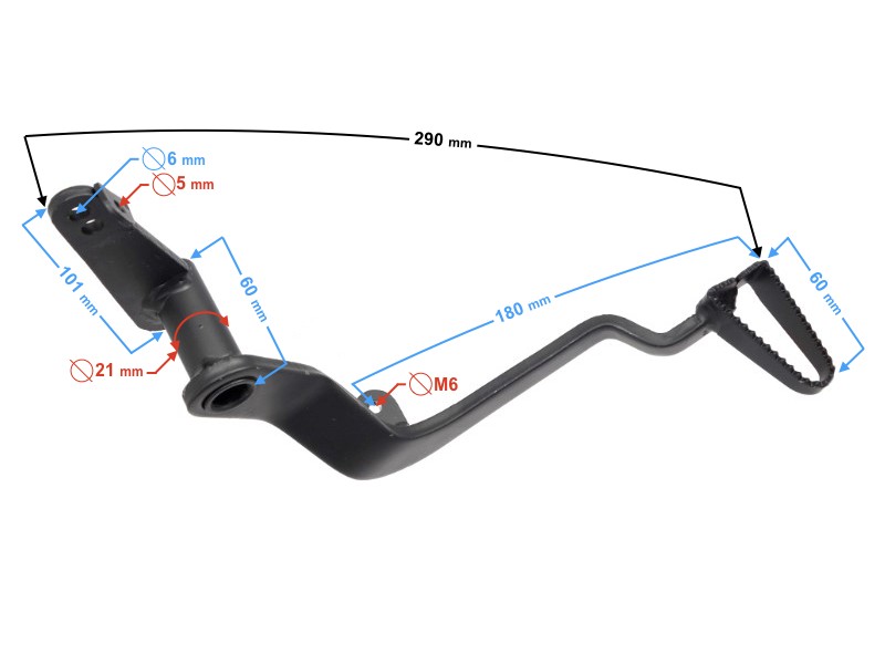 Foot brake lever for FR 2 moped