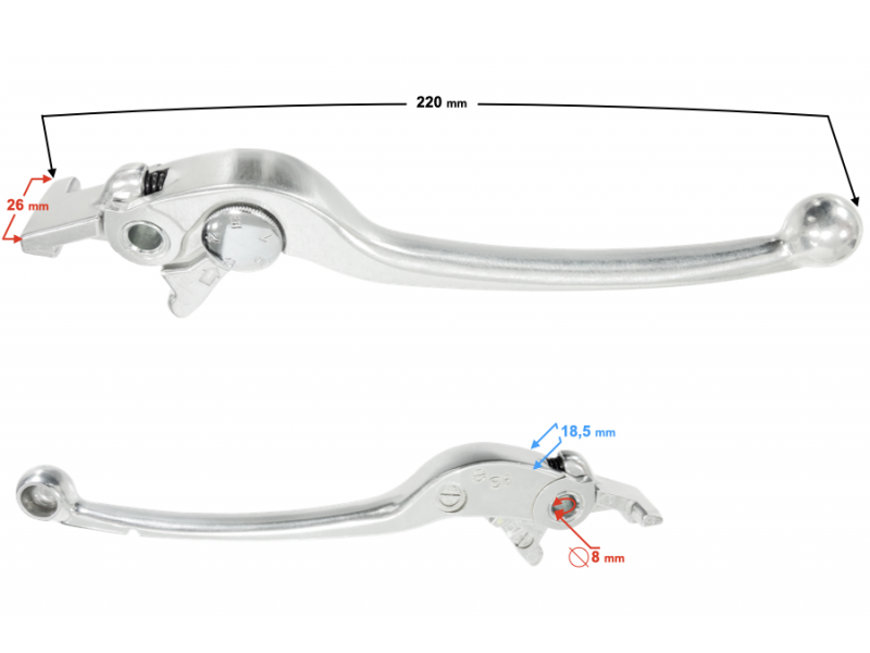 (WHOLESALE) Brake lever right VOGE 500DS / 650DS (271720252-0001)