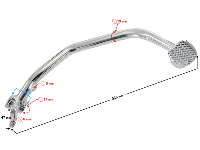 (WHOLESALE) Rear brake lever Ranger Classic E5