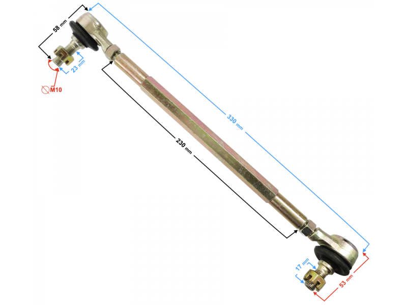 Steering rod for ATV125-9 and ATV125-X