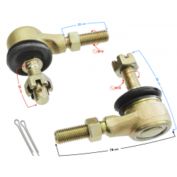 Steering rod ends for ATV