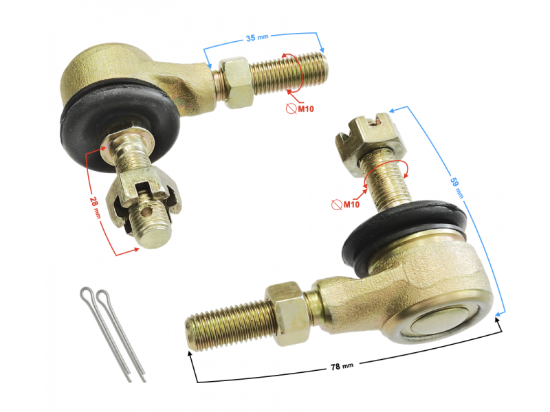 Steering rod ends for ATV Steering rod ends for ATV