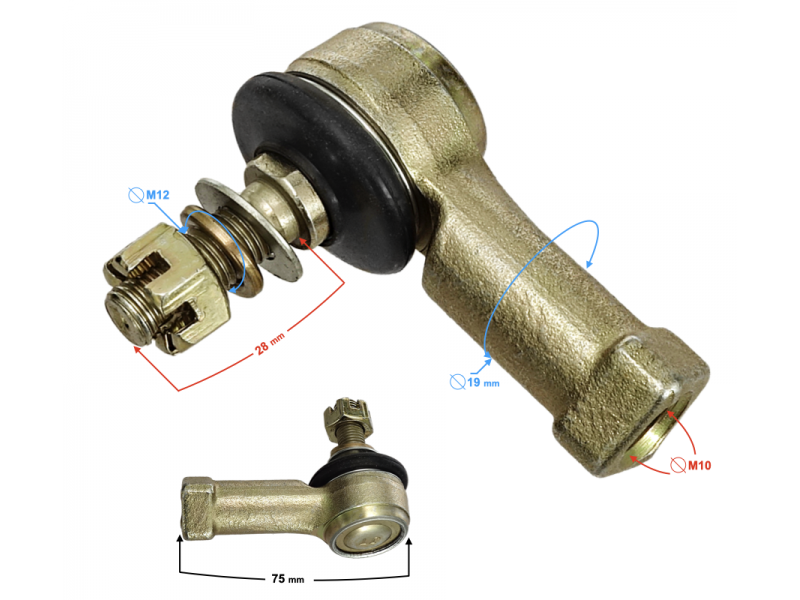 Steering rod 10mm / 12mm ATV L