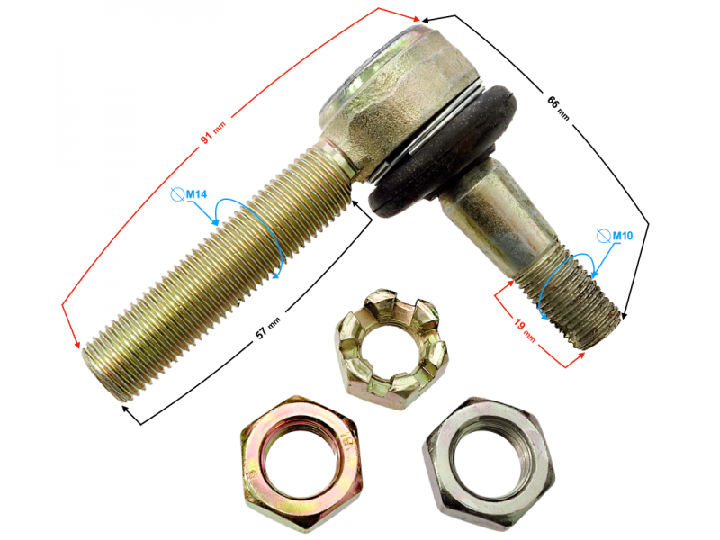 Tie rod end M10xM14