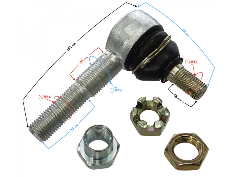 Tie rod end M12xM14