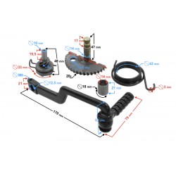 Kickstarter lever for Twenty One 1 scooter - set