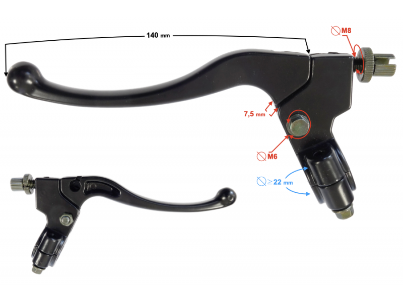 Clutch lever for Bashan 200 quad