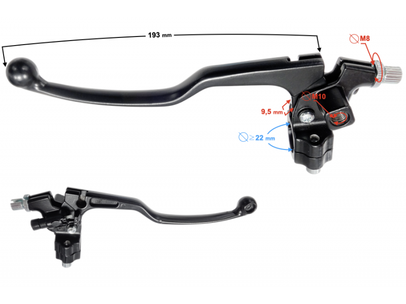(WHOLESALE) Clutch lever Naked 50