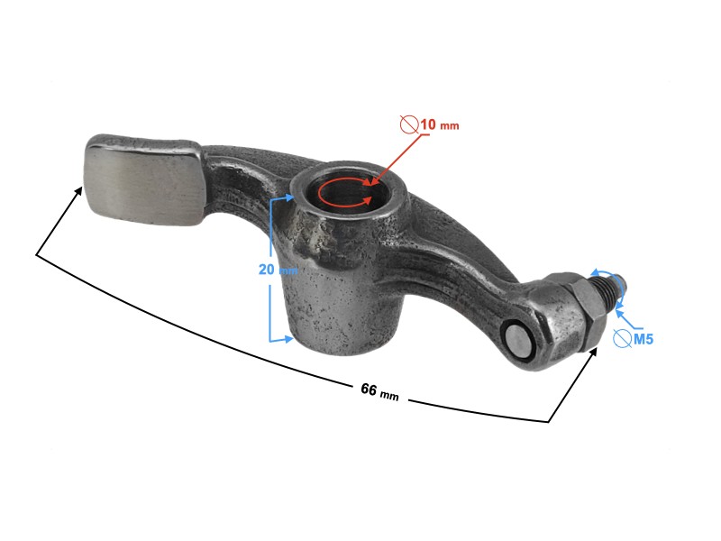 Valve lever for moped with 130cc engine