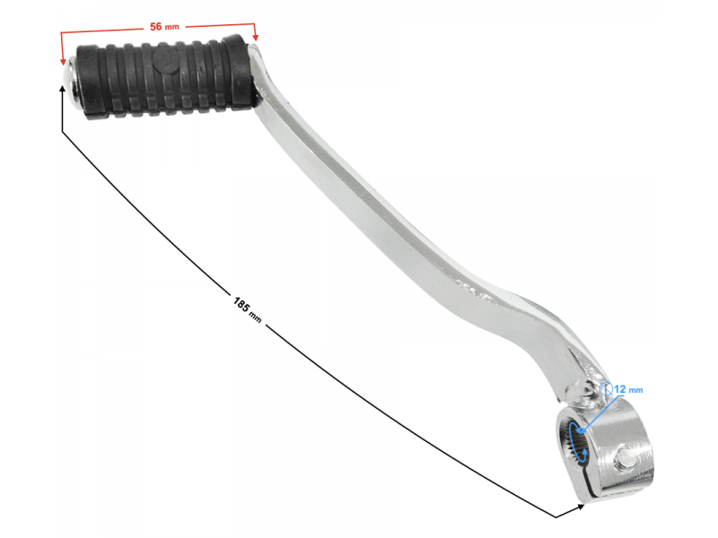 (WHOLESALE) Hyper 125 E5 Gear Lever Silver (WHOLESALE) Hyper 125 E5 Gear Lever Silver