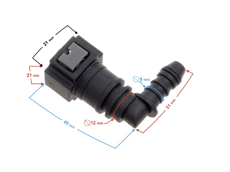 Fuel angle connector (B-max)
