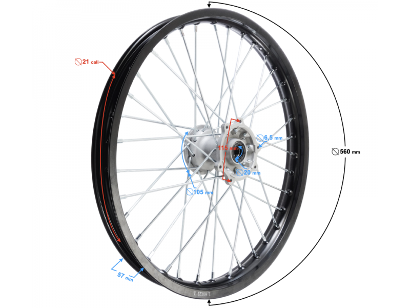 Front Rim 21-1.60 NXT250 black
