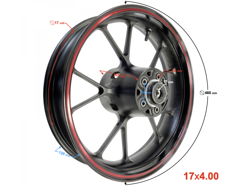 Rear rim Naked 50