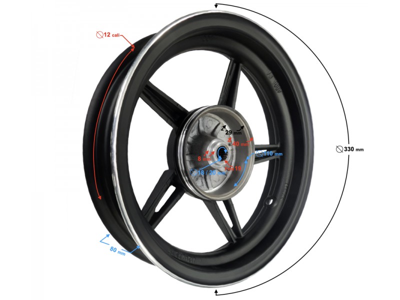 Rear rim , Active