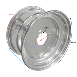 Silver front rim 10x5,5 (90mm) ATV Silver front rim 10x5,5 (90mm) ATV