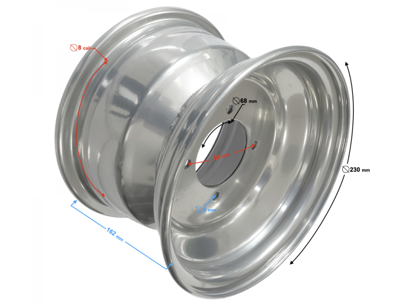 Front rim 8x5,5 (90mm) ATV Front rim 8x5,5 (90mm) ATV