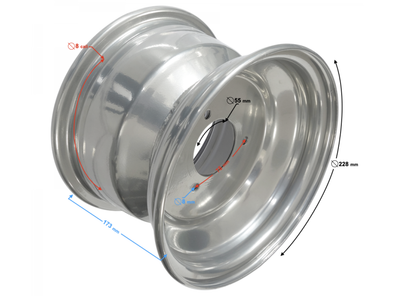 Rear rim 87 (three holes) ATV