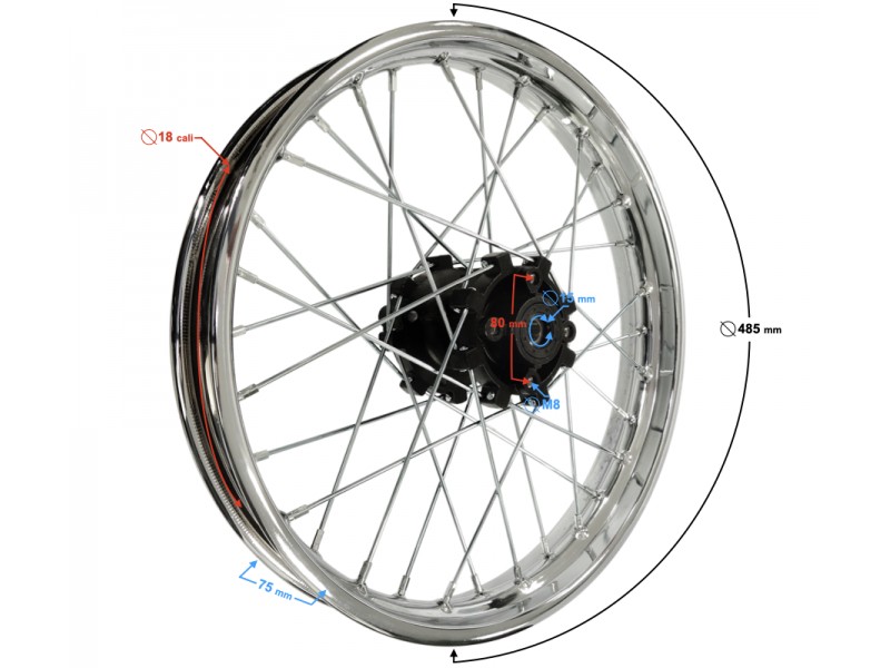 Rear rim 18x2,15 Dirt bike