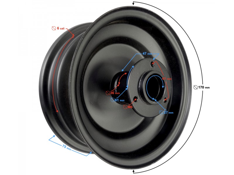 Front rim 6 mini ATV