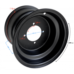 Rear rim 10 -9/110 for ATV Mikilon